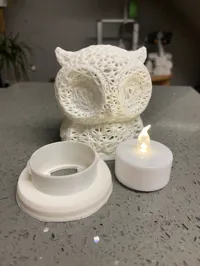Lampe bougie chauffe-plat hibou — photo 3