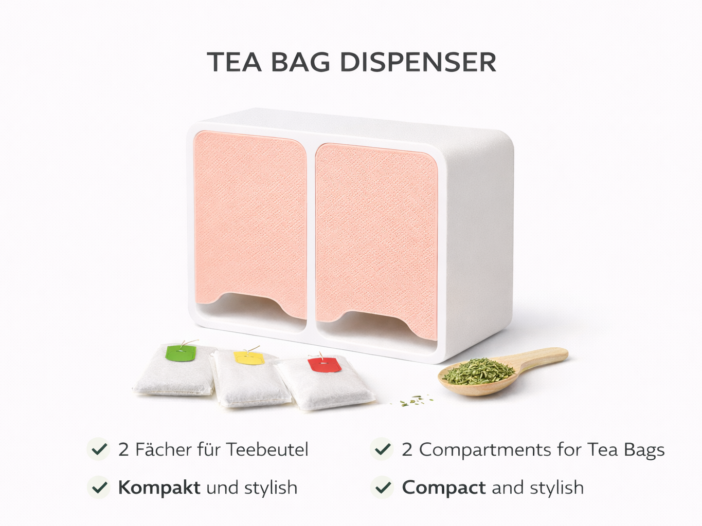 Teebeutel-Organizer mit 3 Fächern