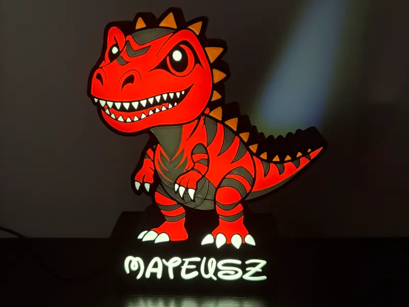 Dinosaur lightbox (custom name)