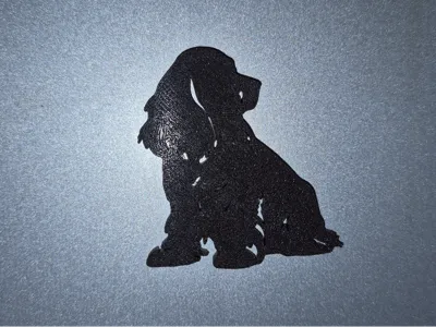 Sitting Cocker Spaniel Magnet