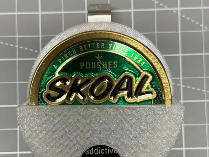 Skoal dip can visor clip
