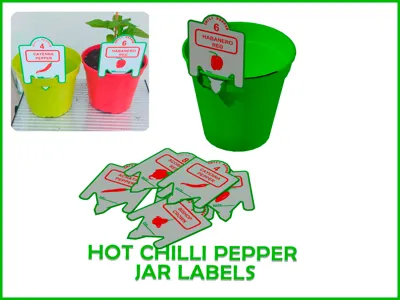 Hot Pepper Plant Labels