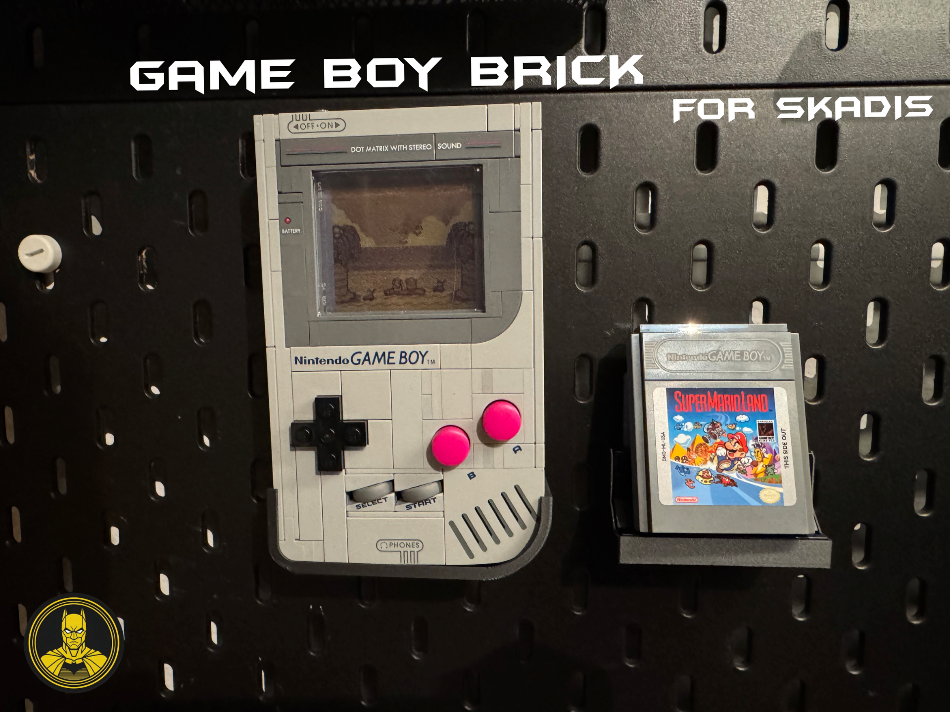 Game Boy Brick Holder for IKEA Skadis Pegboard