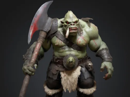 Ogre à la hache — figurine