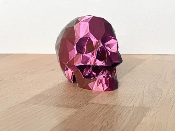 Crâne low poly décoratif