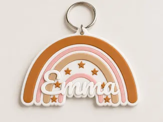 Emma's rainbow name tag