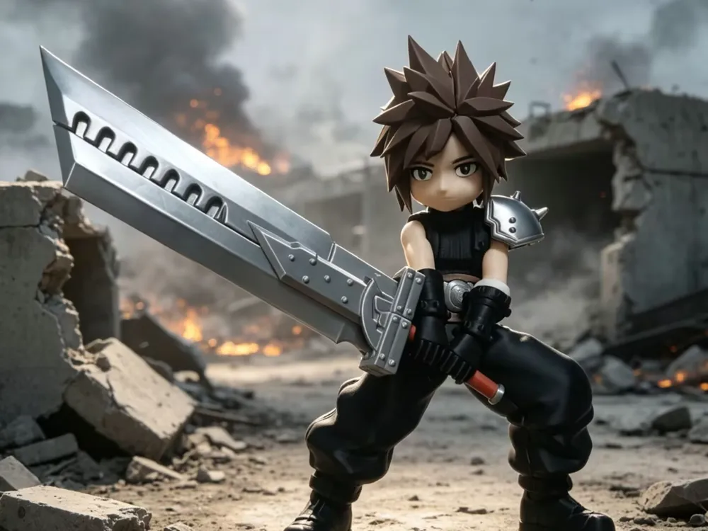 Final Report Design Final Fantasy - Cloud【no AMS required】 - Free 3D Print Model - MakerWorld