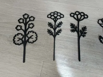Letrero o emblema decorativo: Wildflower Silhouette Set – 10 Botanical Stems — vista de referencia 4