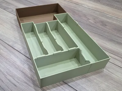 Deep drawer cutlery organizer (cubiertero modular)