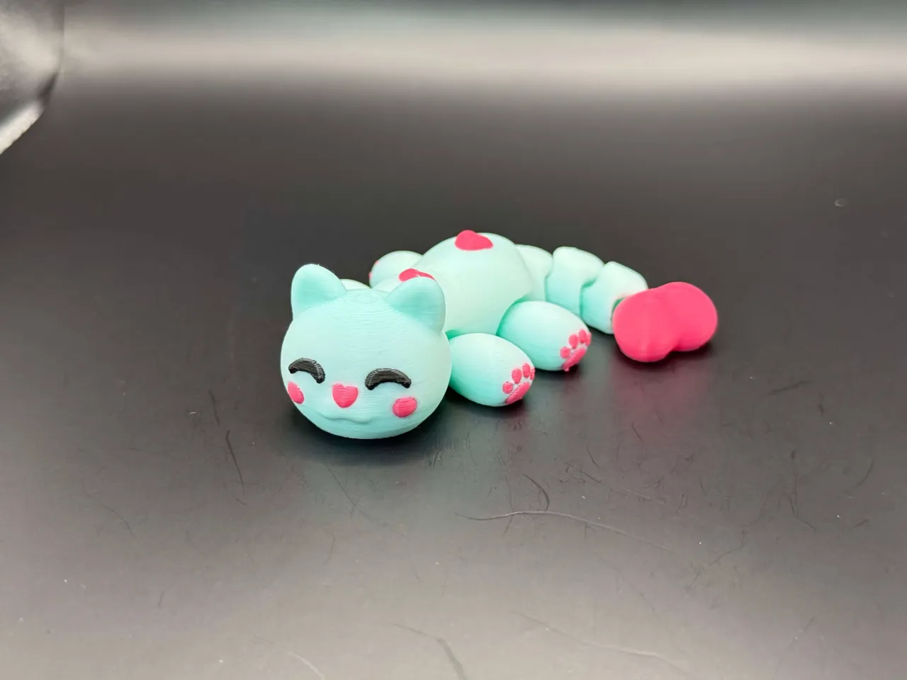 Valentine's Day Articulated Kawaii Cat with Paws view 2