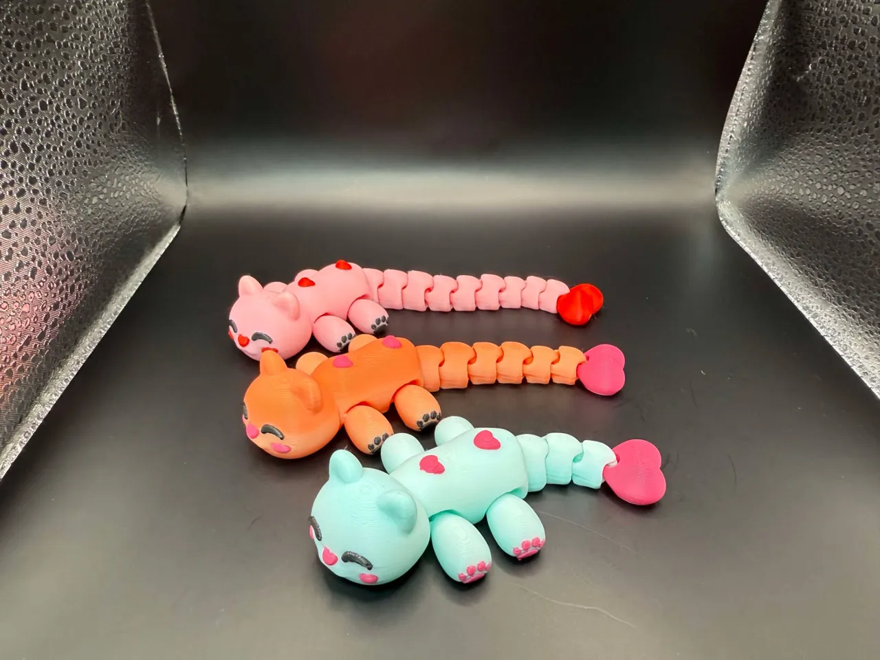 Valentine's Day Articulated Kawaii Cat with Paws view 3