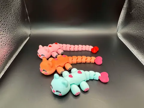 Valentine's Day Articulated Kawaii Cat with Paws view 3