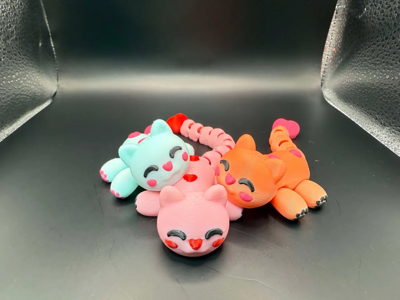 Valentine's Day Articulated Kawaii Cat with Paws view 4