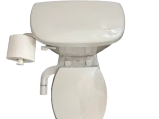 Over-tank toilet paper holder for tight spaces