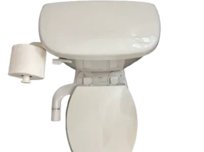 Over-tank toilet paper holder for tight spaces