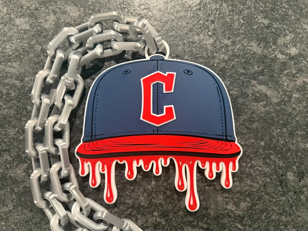 Cleveland Guardians Drip Baseball Cap Hype Chain - Free 3D Print Model ...