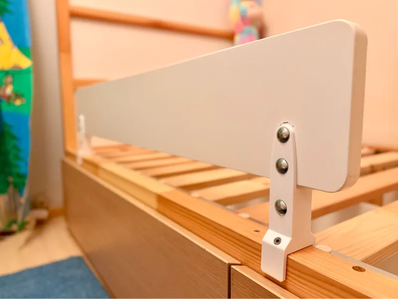 IKEA NATTAPA guard rail brackets for KURA bed
