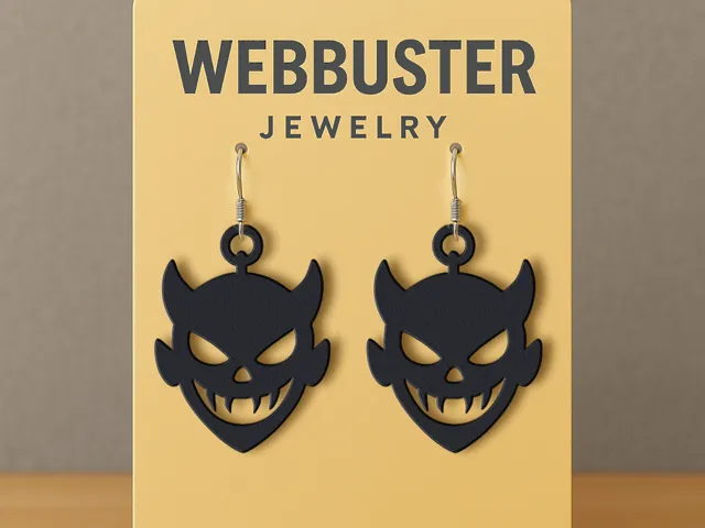 Grinning Shadows - Halloween Earrings
