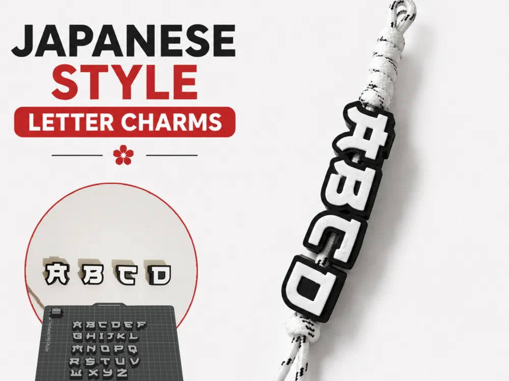 Llavero: Japanese Style Alphabet Letter Charms | A–Z. Referencia del modelo original.