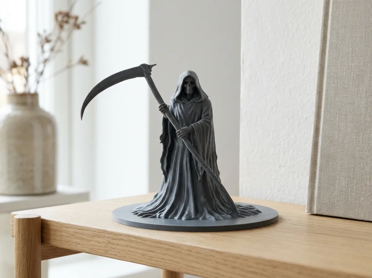 Grim Reaper Bust with Scythe - Dark Fantasy Decor - Free 3D Print Model ...