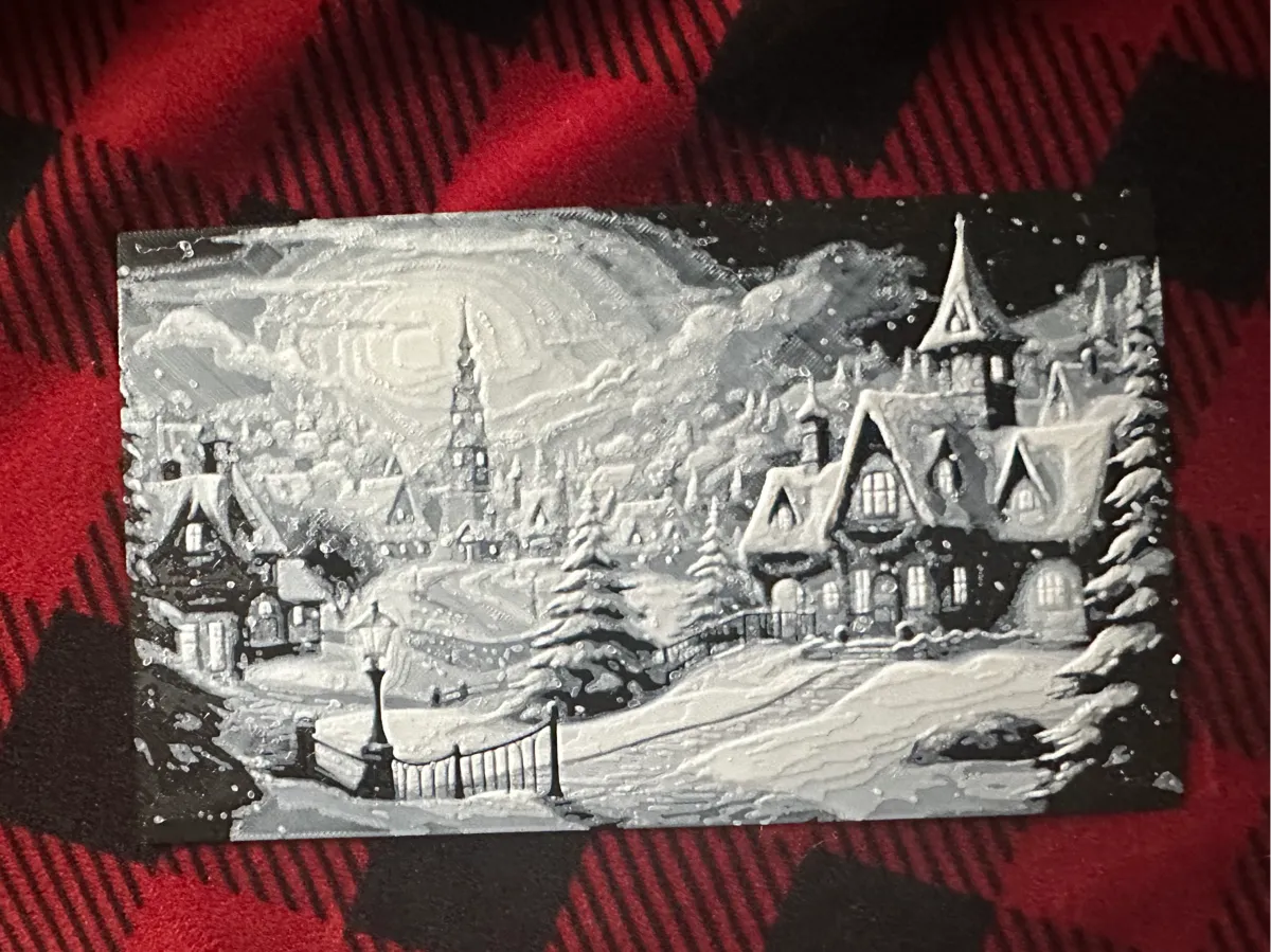 Tableau village de Noël