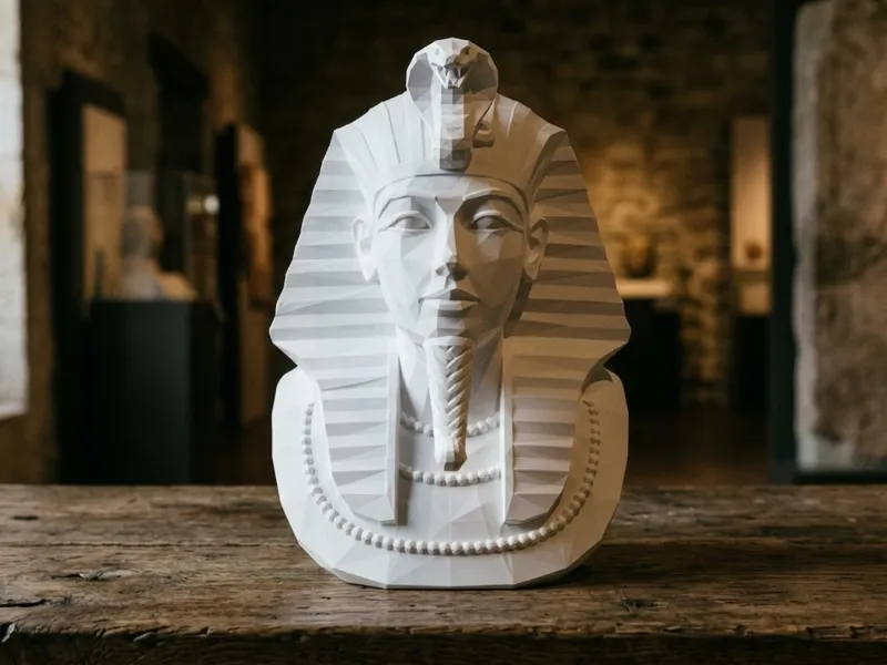 Low-Poly Pharaoh Khufu (Cheops) Bust