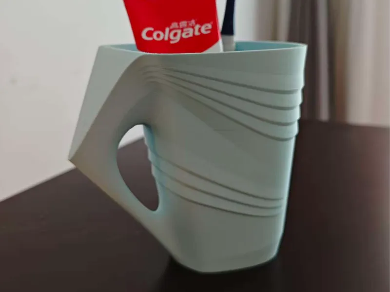 PlaPure_参数纹牙刷杯/漱口杯/可倒置沥水
