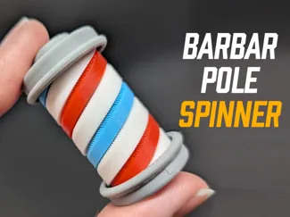 Barber pole style fidget spinner