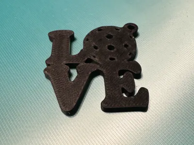 LOVE Pickleball Keychain