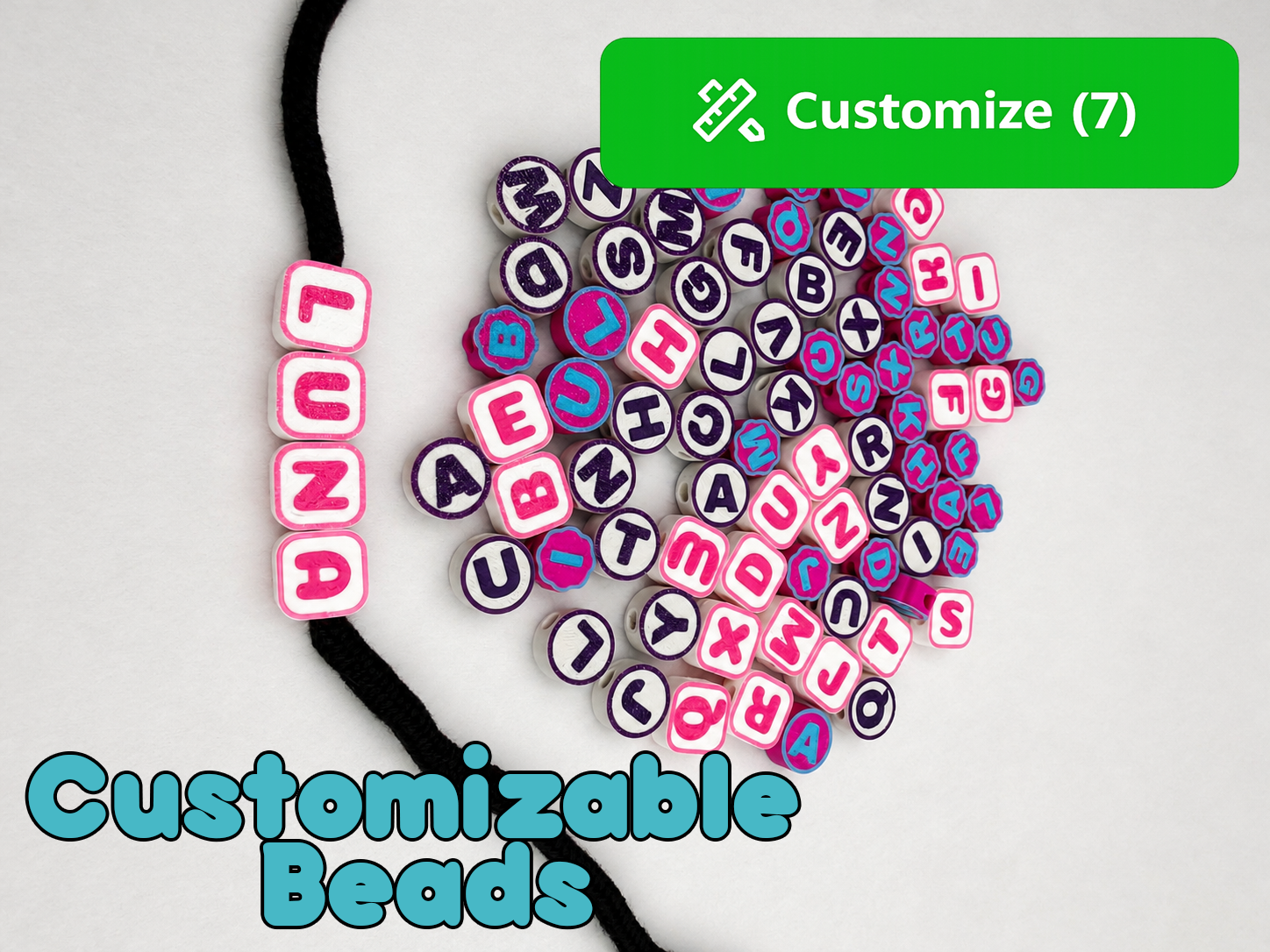 Customizable Beads (Vertical or Horizontal)