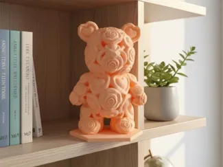 Love Bear (Roses & Hearts Texture)