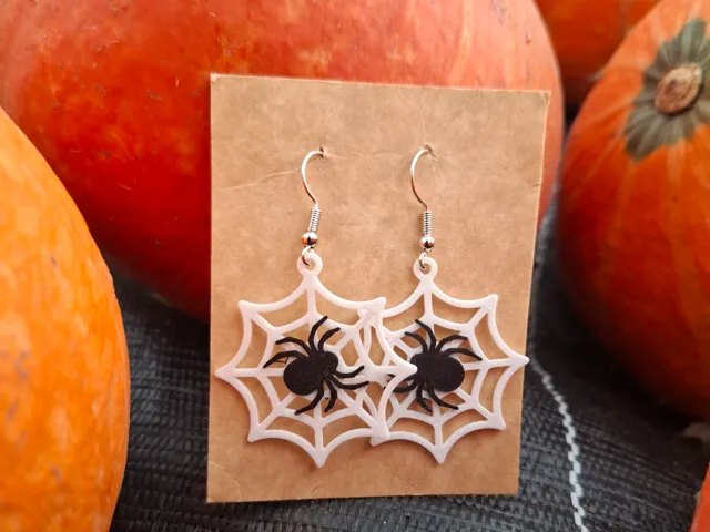 Spider Web Earrings