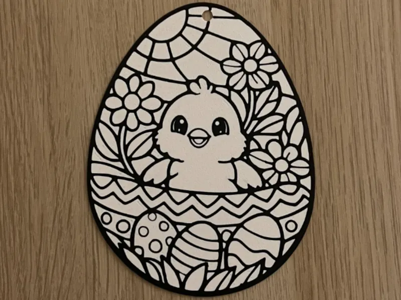 Easter chick window decoration, coloring, keychain