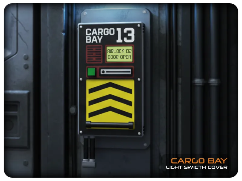 SciFi 'Cargo Bay' Light Switch Cover