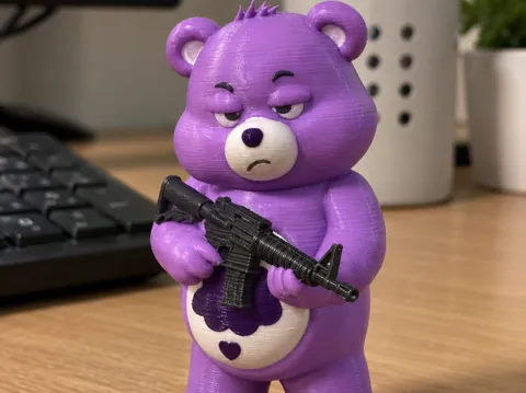 Accesorio para impresora 3D: Grumpy Bear with Weapon — referencia de MakerWorld