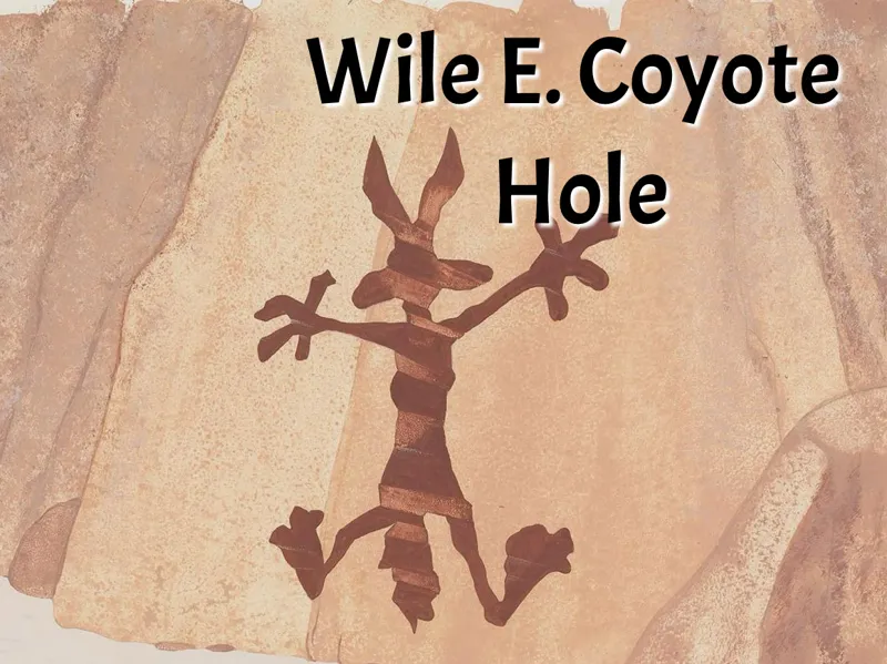 Wile E. Coyote Hole Silhouette Wall Art