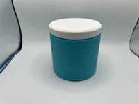 barattolo con texture e coperchio a vite
