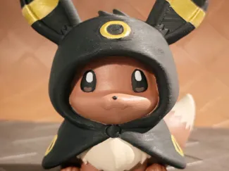 Eevee Chibi con Mantellino di Umbreon Pokemon