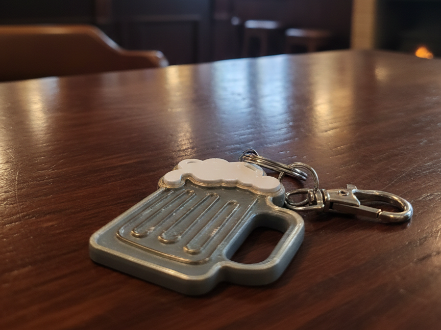 Beer Mug Keychain | Foamy Brew Keychain
