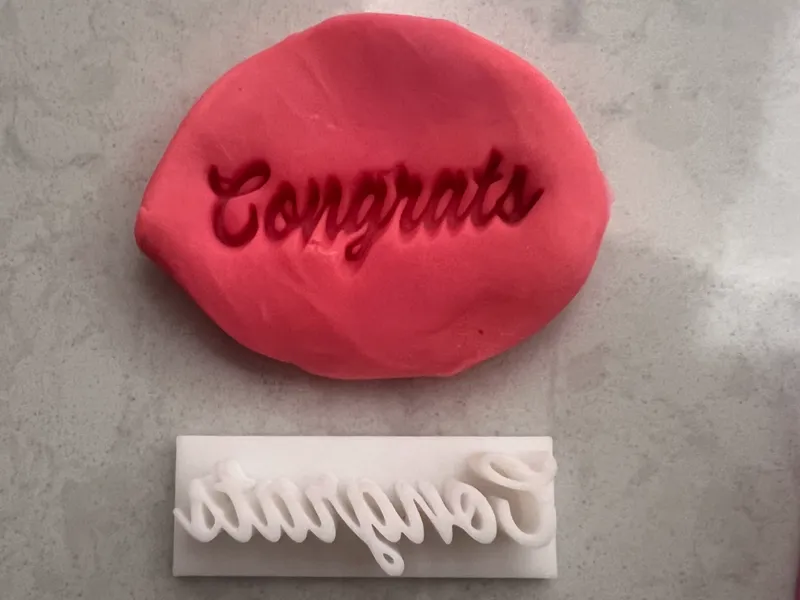 "Congrats" cookie stamp