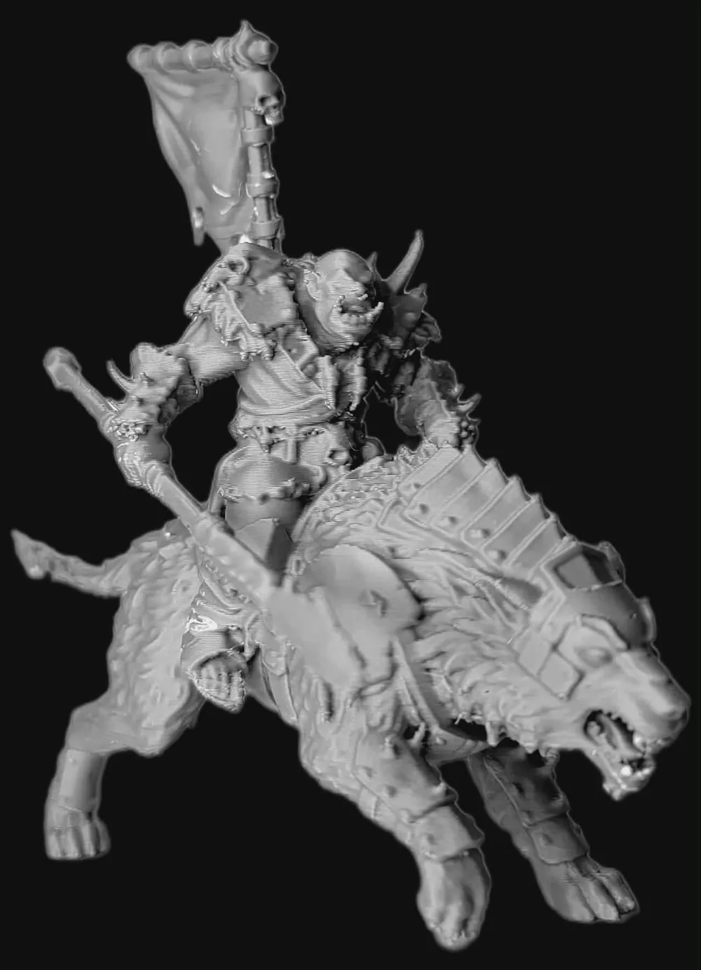 Orc Riders Model Orc Banner Rider - Free 3D Print Model - MakerWorld