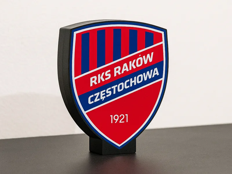 Raków Częstochowa LED Lamp – 3D Printed Fan Decor