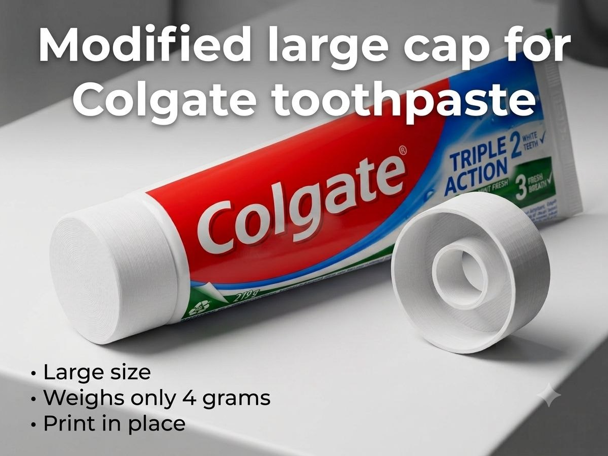 Modified large cap for COLGATE toothpaste