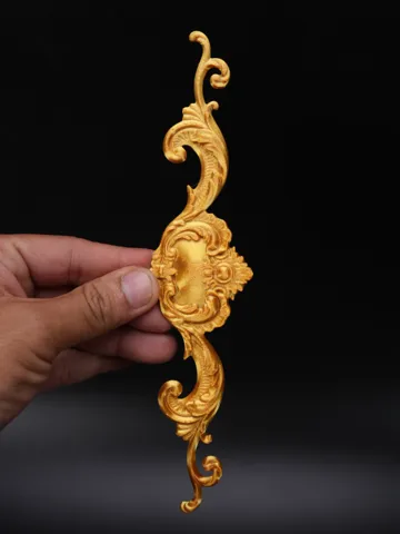 Letrero o emblema decorativo: Baroque Horizontal Cartouche Scroll Relief — vista de referencia 2