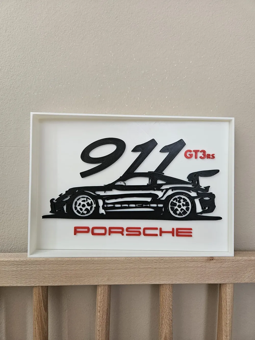 Porsche 911 GT3 RS – 3D Printed Wall Art Frame - Free 3D Print Model ...
