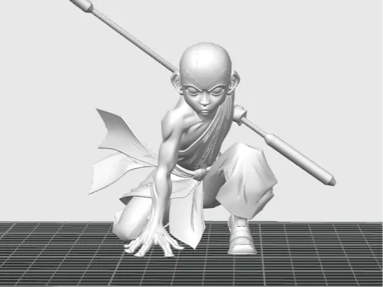 Figurine Aang et son bâton