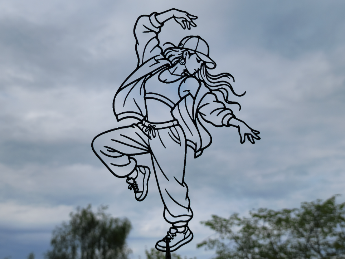Street Dance Girl 2D Wall Art