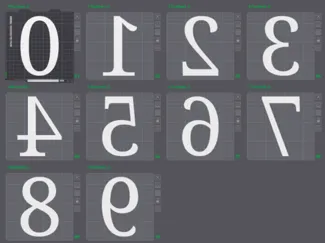 Numbers 0 - 9 (Facedown)