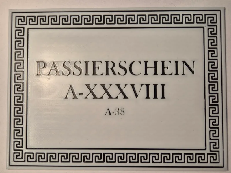 Passierschein A-38 / Permit-A38