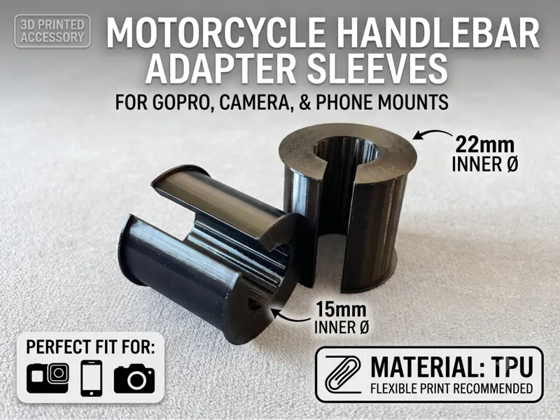 15mm & 22mm Motorcycle bar Adapter for Mounts